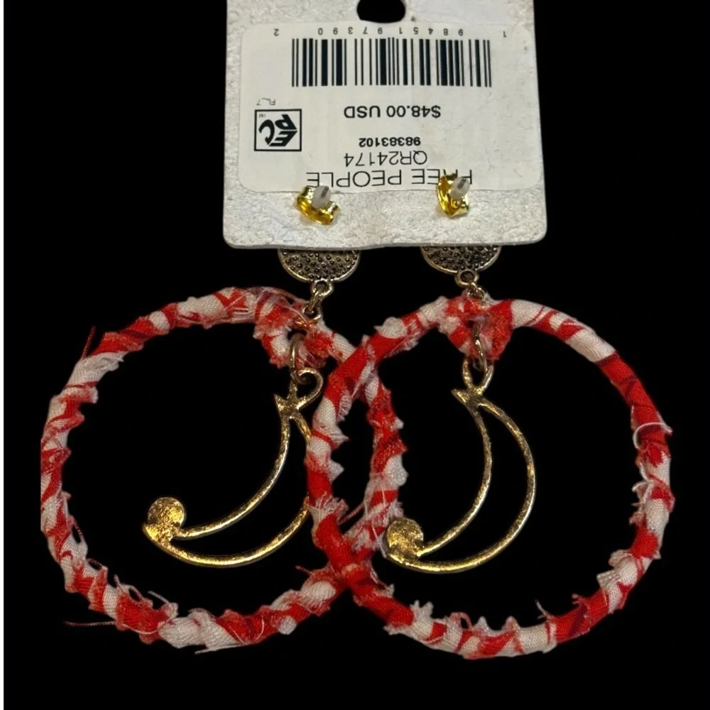 Free People Time Will Tell Hoop Earrings NWT